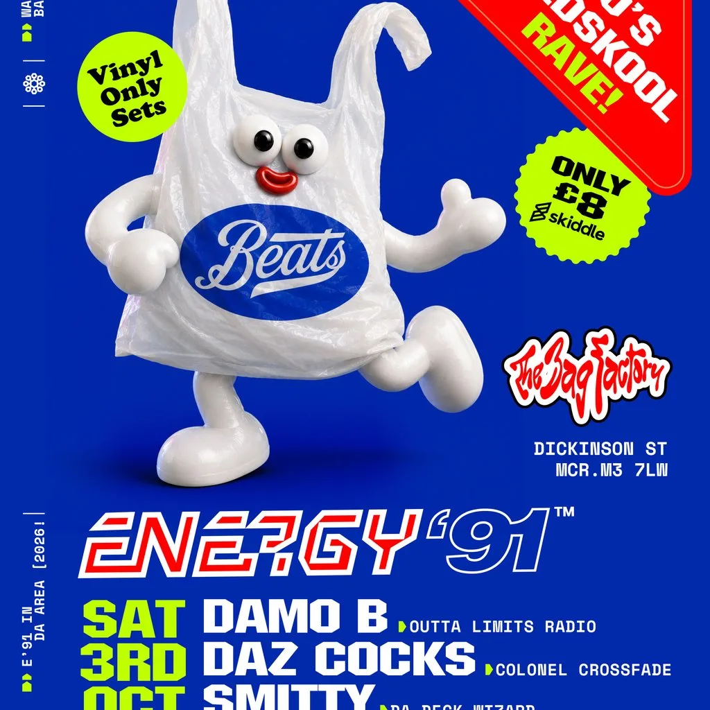 Energy 91 Oldskool Rave at The Bag Factory (next To The White Hotel)