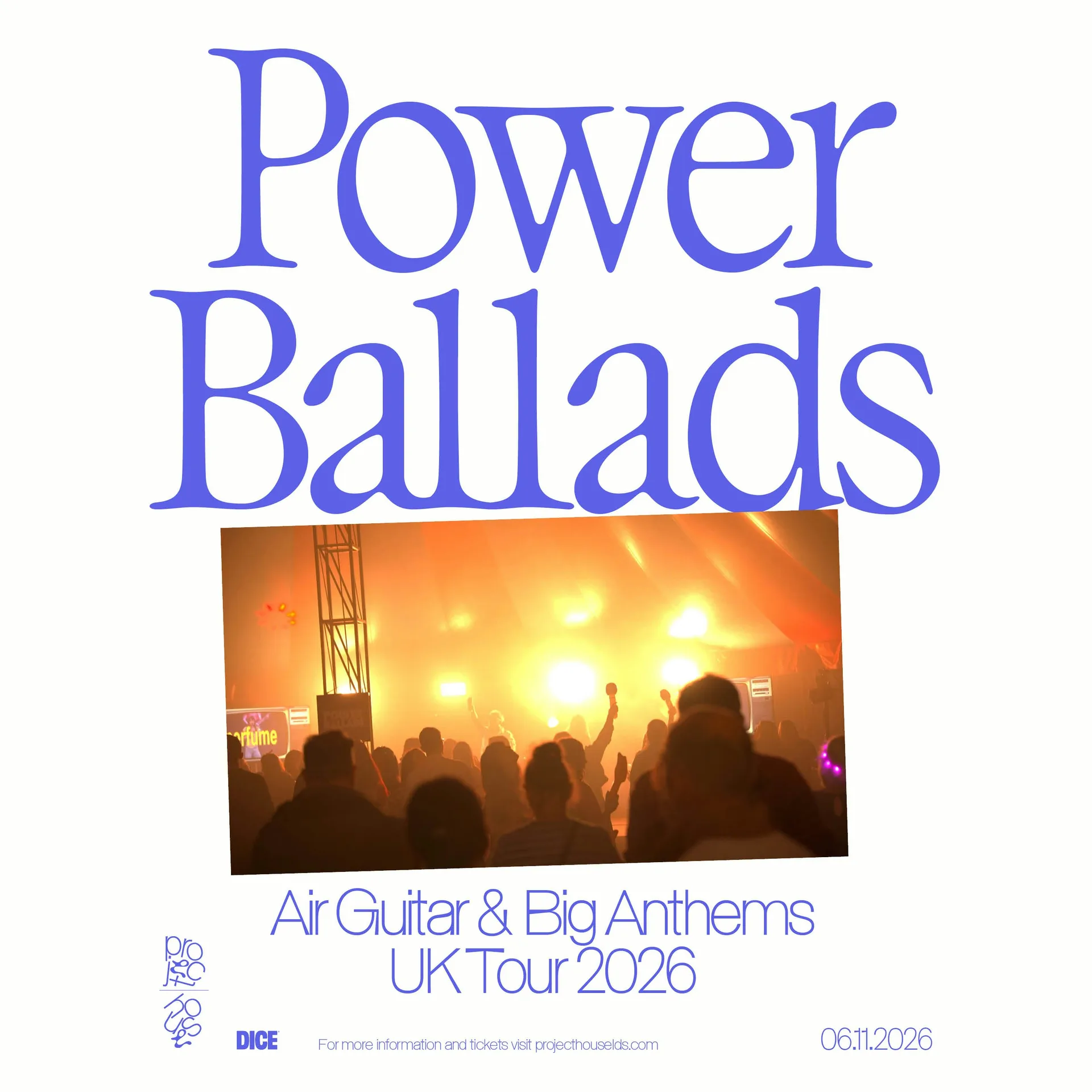 Power Ballads - Air Guitar & Big Anthems UK Tour 2026 at PROJECT HOUSE