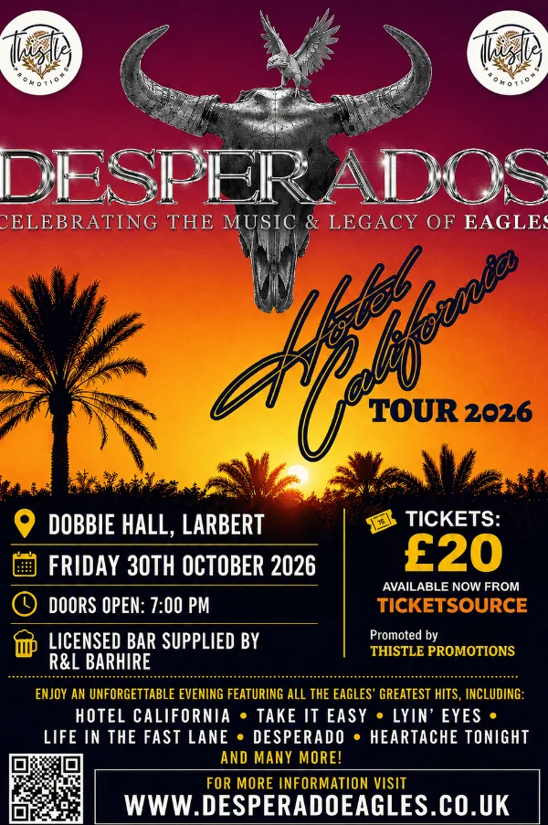 DESPERADOS EAGLES TRIBUTE at Dobbie Hall