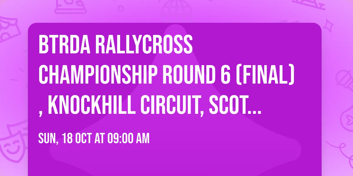 BTRDA Rallycross Championship Round 6 (Final), Knockhill Circuit, Scotland. at Knockhill Racing Circuit