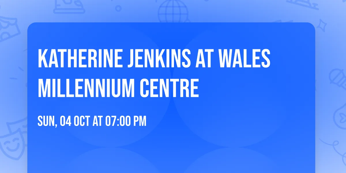 Katherine Jenkins at Wales Millennium Centre at Castell Caerdydd