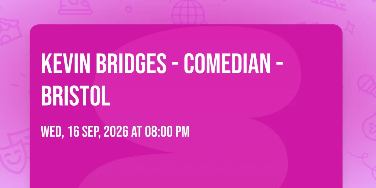 Kevin Bridges - Comedian - Bristol at Bristol Hippodrome