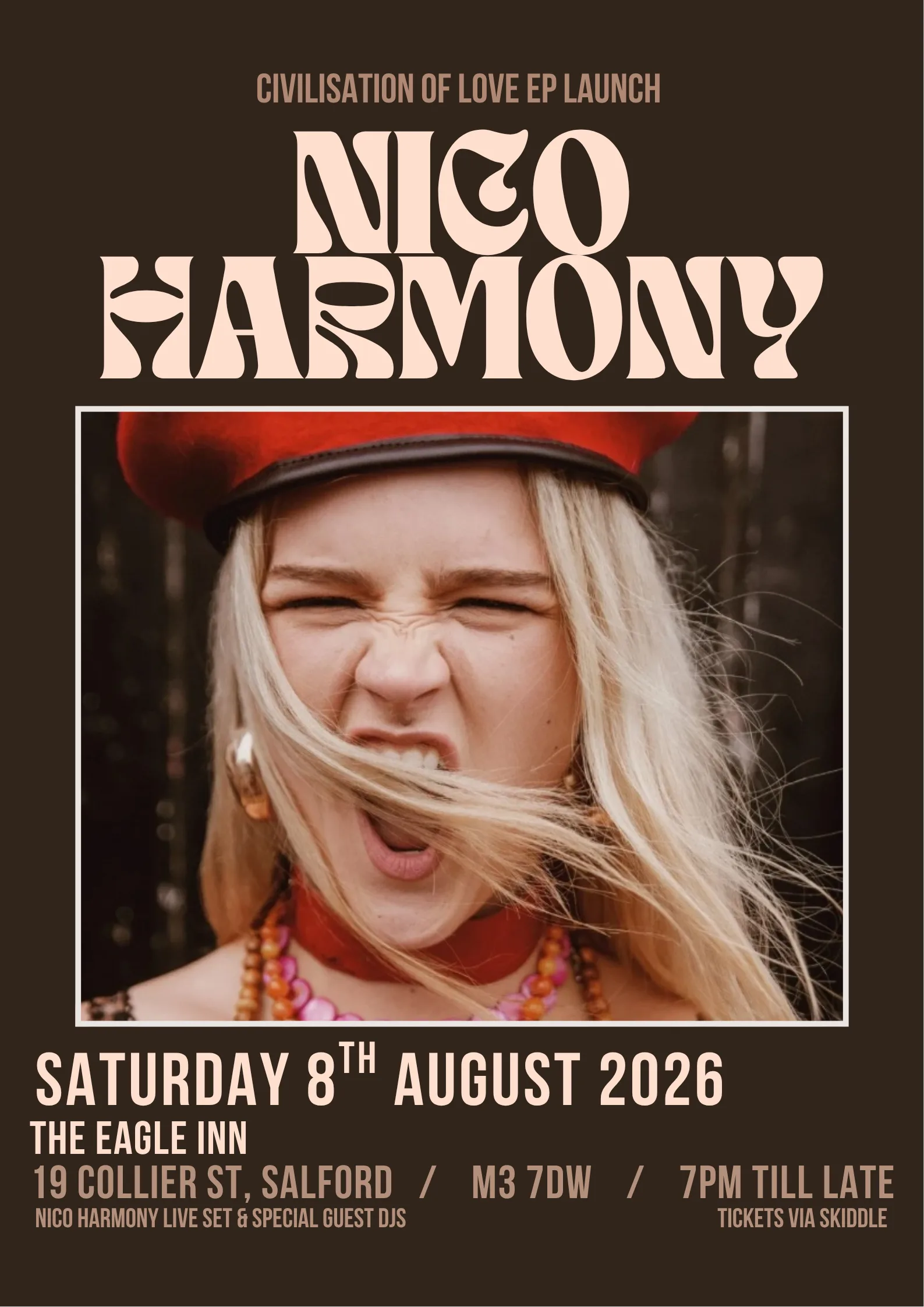 Nico Harmony: ‘Civilisation of Love’ EP Launch + Guest DJs at The Eagle Inn