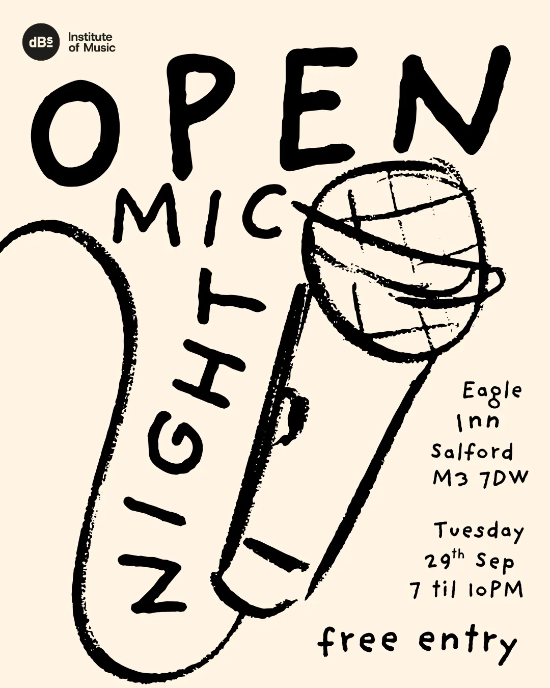dBs Institute of Music: Open Mic Night at The Eagle Inn, Salford