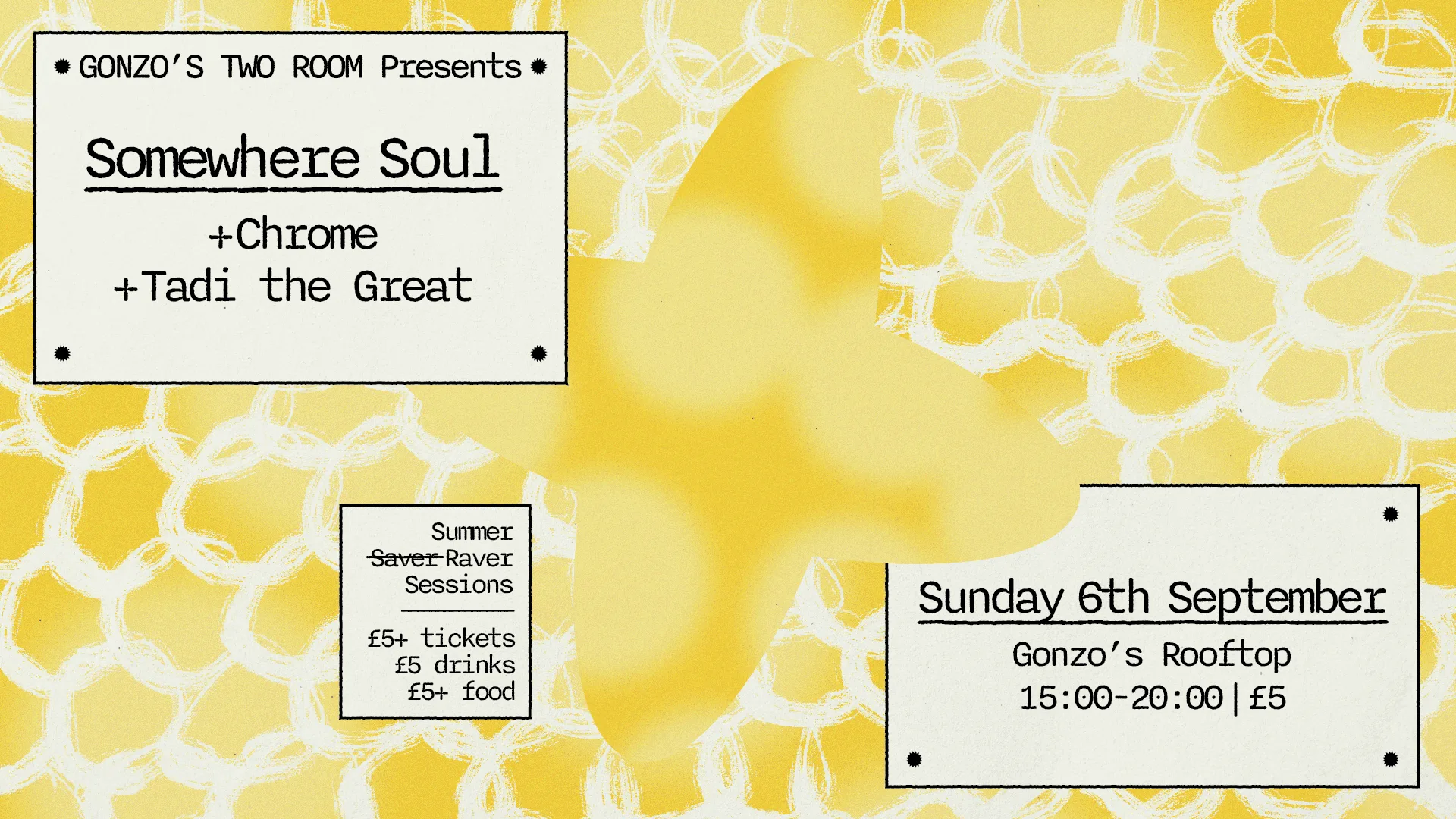 Rooftop Sunday Sessions w Somewhere Soul at Gonzo's Tea Room