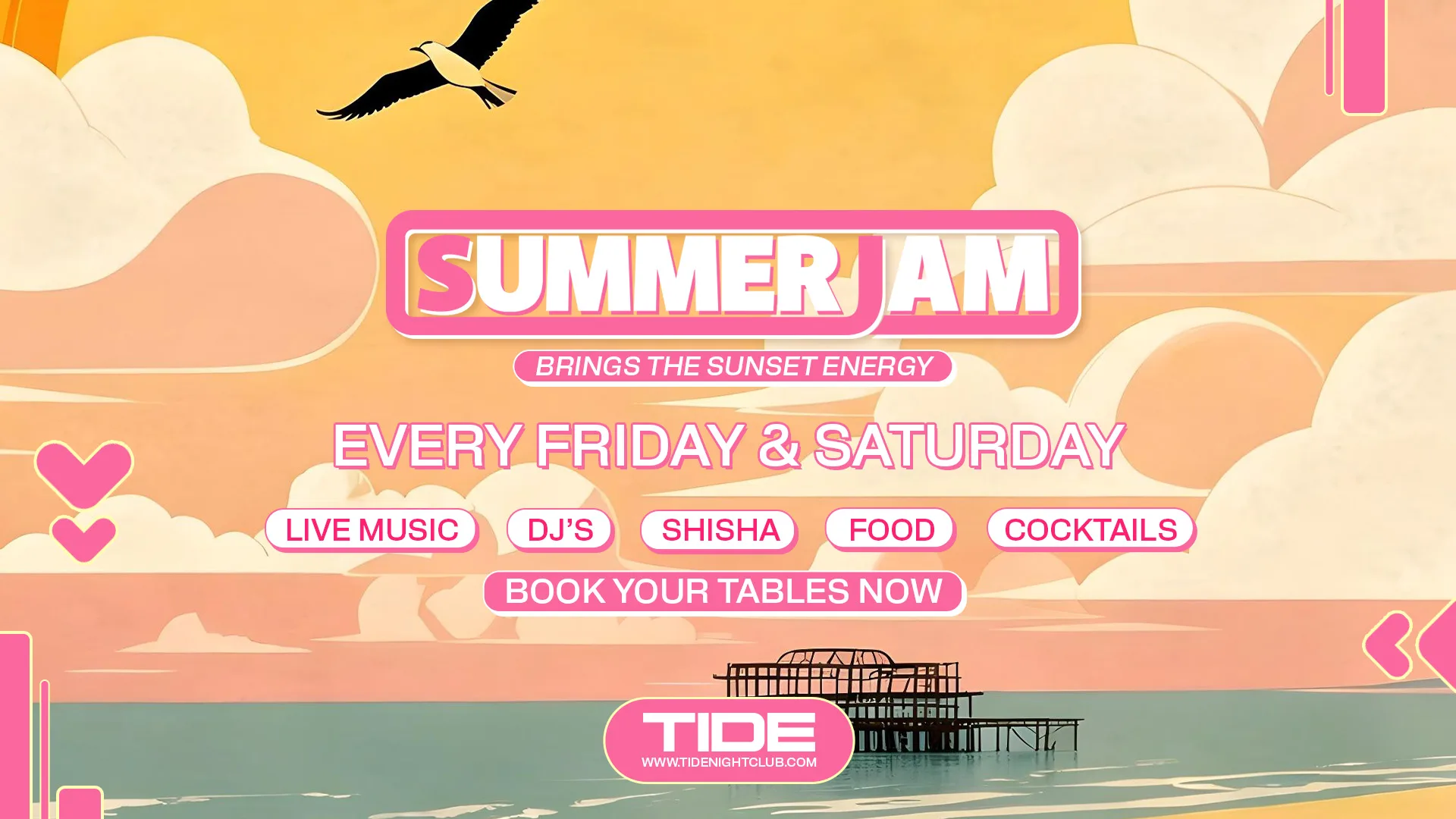 Summer Jam 22.08.26 | Tide Beach Club | Brighton at Tide Beachclub-Nightclub