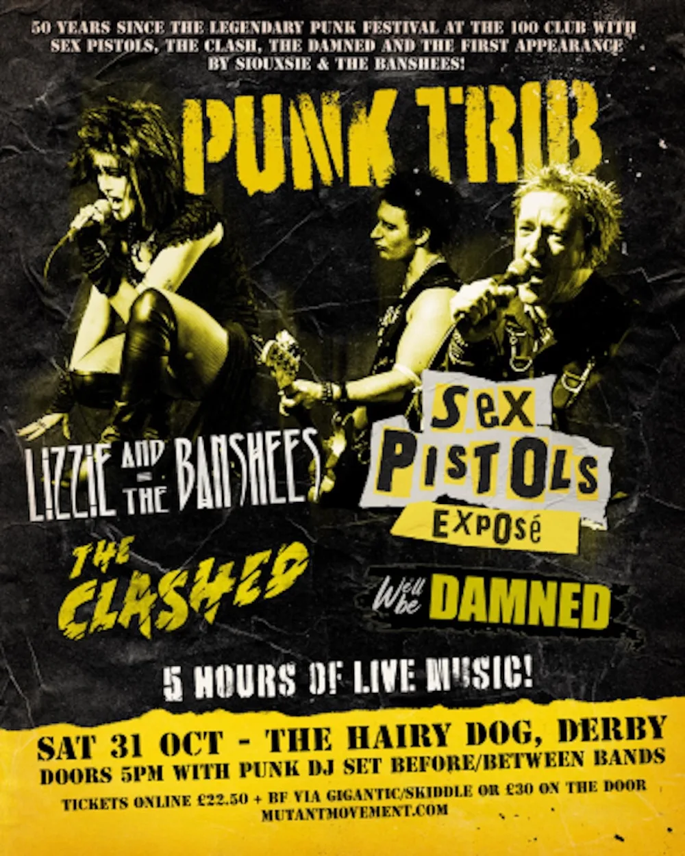 Sex Pistols Exposé/Lizzie & The Banshees/Clashed/We’ll be Damned at The Hairy Dog