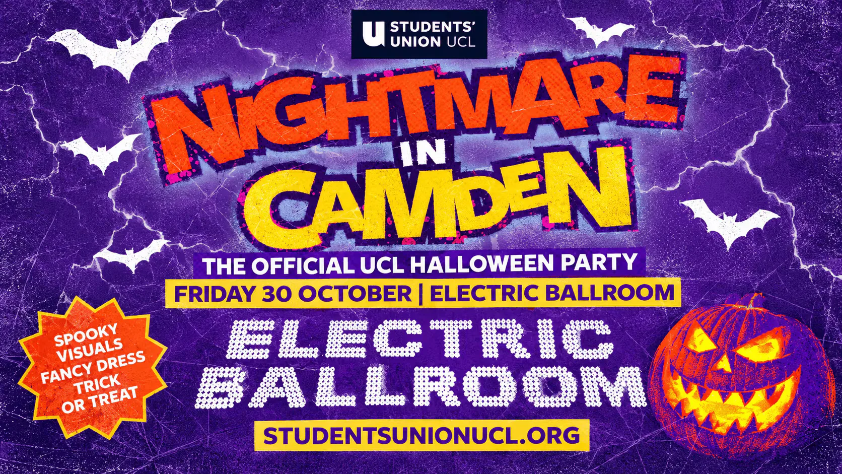 UCL’s Official Halloween Party - Nightmare In Camden 🎃  at the Electric Ballroom! at Electric Ballroom