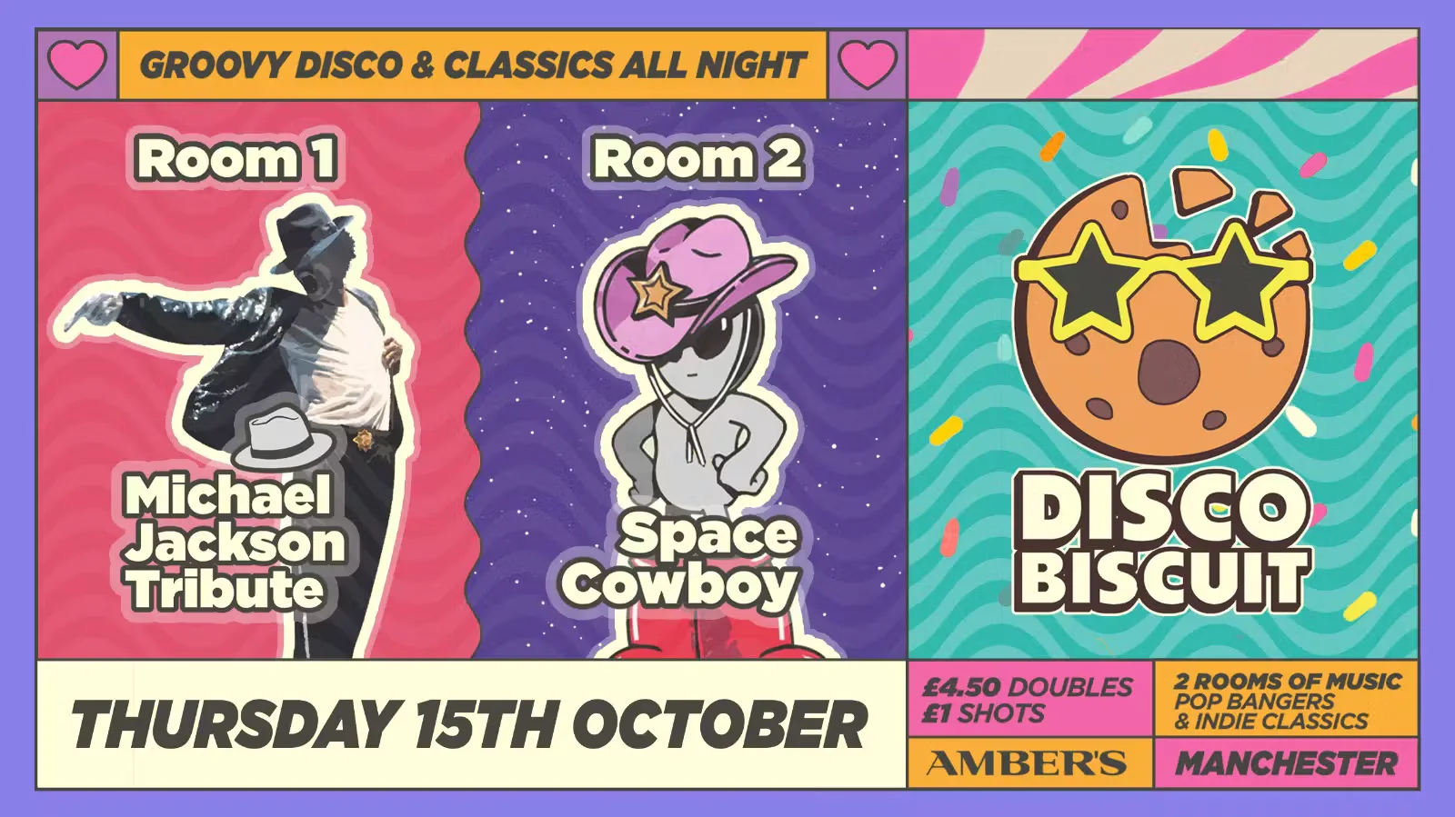 DISCO BISCUIT 🍪 💃 MANCHESTER'S NEWEST DISCO + POP BANGERS NIGHT 🪩 at Amber's