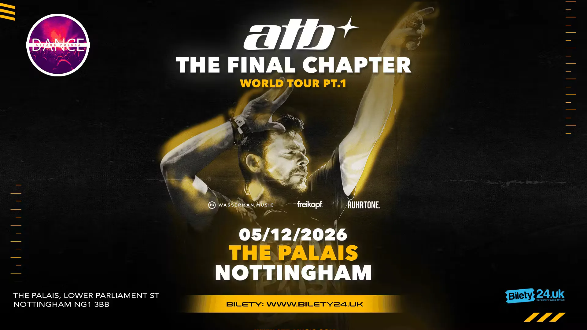 ATB | THE FINAL CHAPTER TOUR | NOTTINGHAM at The Palais