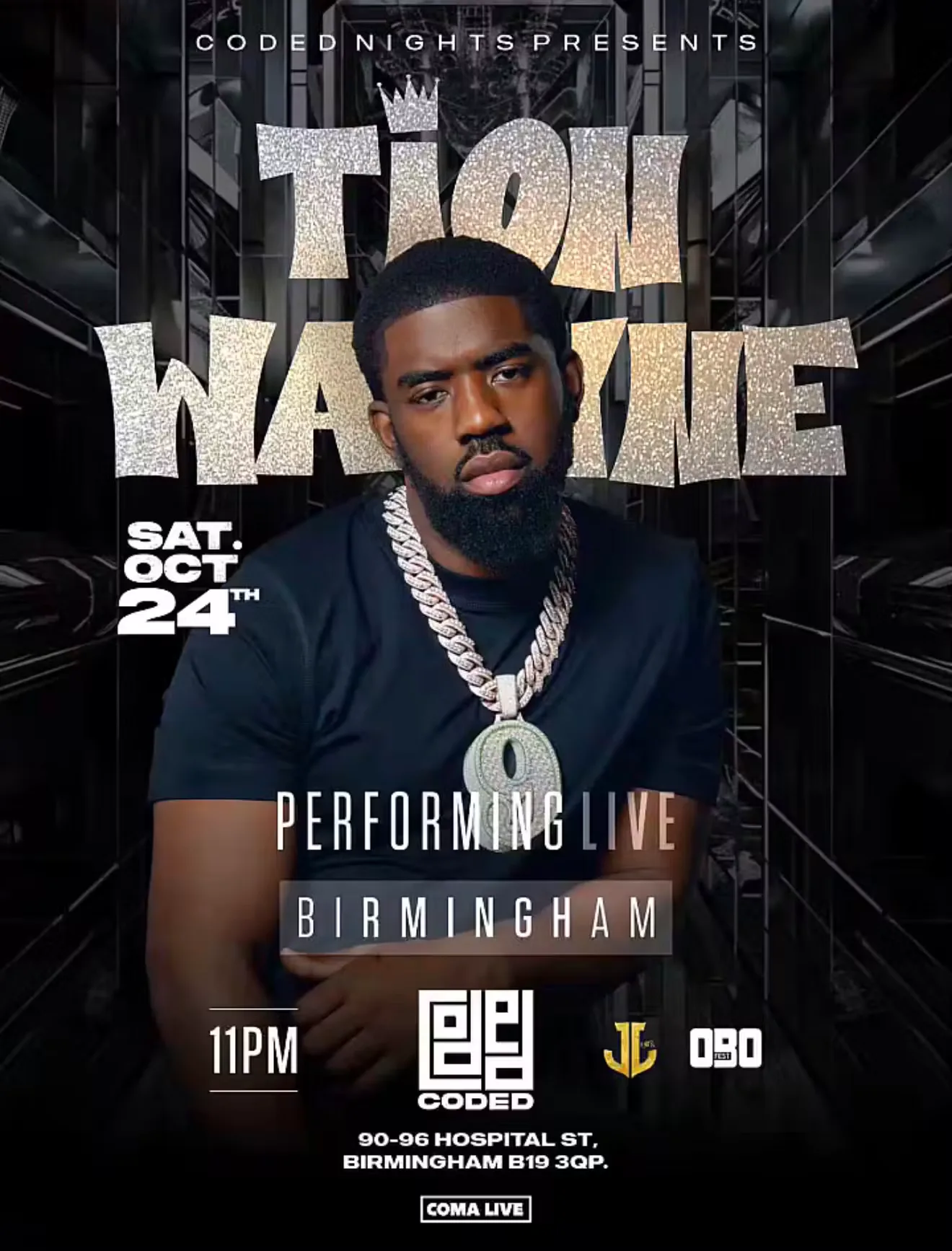 Tion Wayne Performing live at Coded Birmingham
