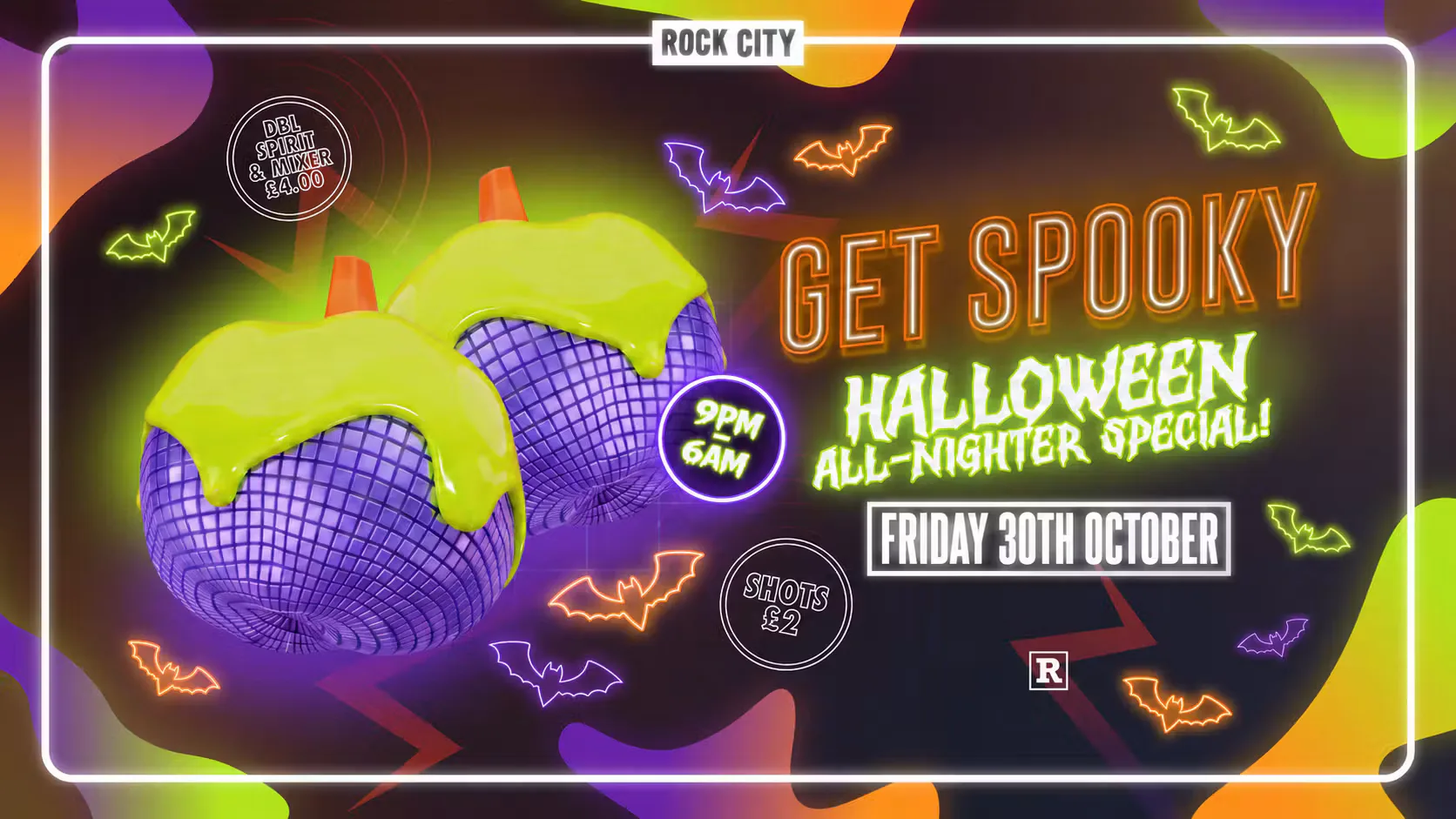 Get Spooky Halloween All-Nighter Special! - Nottingham's Biggest Friday Night - 30/10/26 at Rock City
