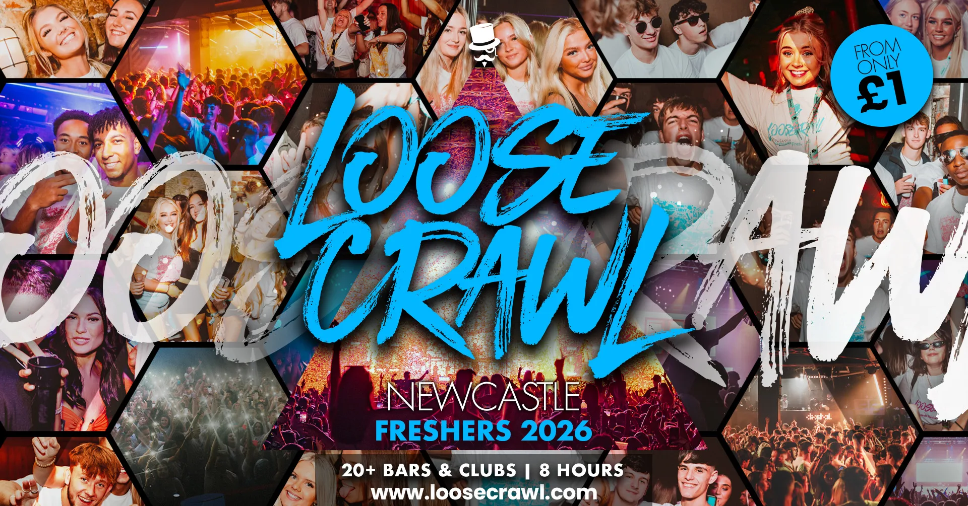 🏃🏽‍♀️‍➡️ LOOSECRAWL // NEWCASTLE FRESHERS ONLY 🏃‍♂️ 20+ VENUES OVER 8 HOURS - OUR BIGGEST EVER CRAWL ROUTE!!! at Newcastle upon Tyne