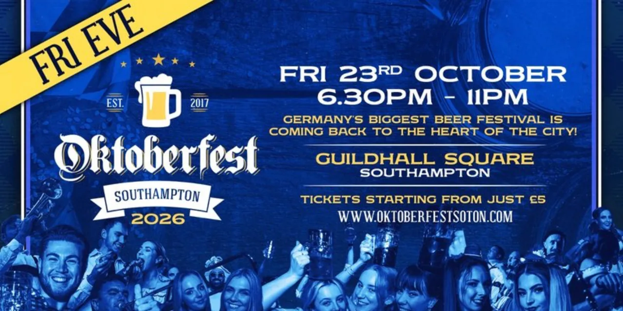 Oktoberfest Southampton Friday 23rd October 2026 at Guildhall square