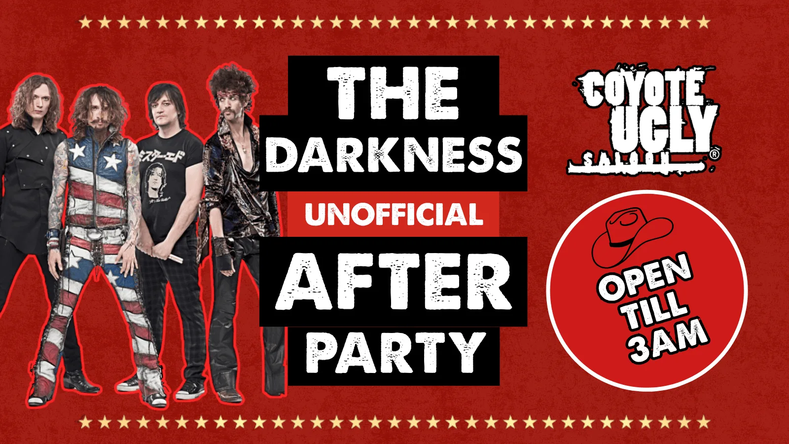 THE DARKNESS UNOFFICIAL AFTERPARTY at Coyote Ugly Saloon Birmingham