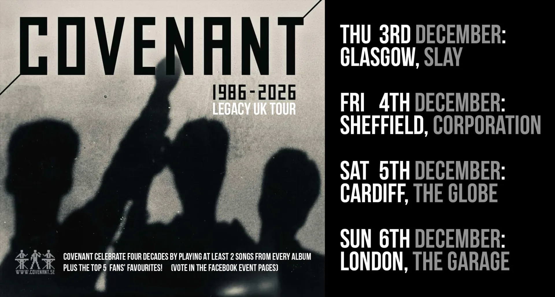 COVENANT 1986-2026 Legacy Tour at The Garage