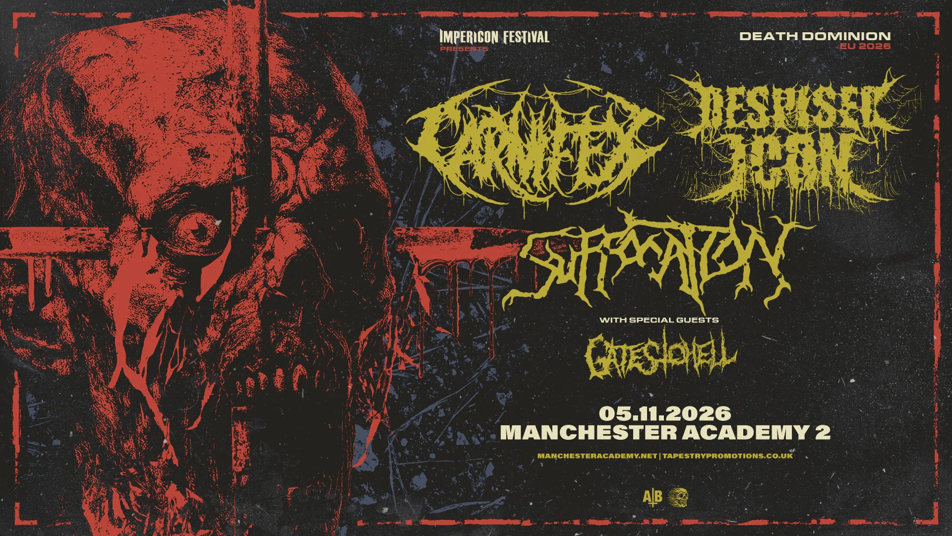 DESPISED ICON, CARNIFEX, SUFFOCATION at Manchester Academy