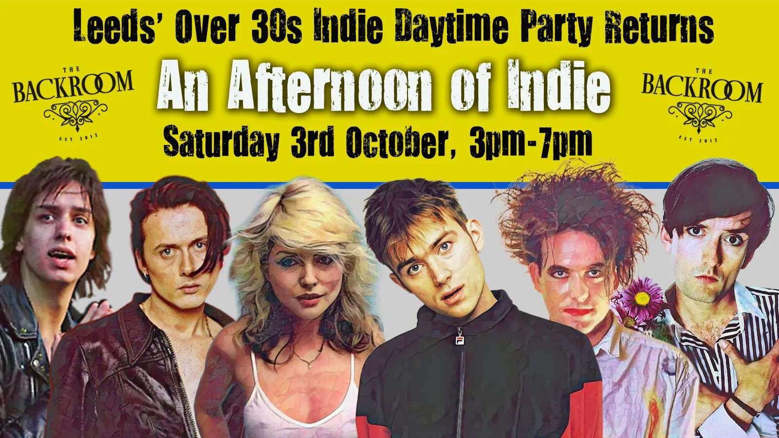 LEEDS: An Afternoon of indie - Indie for the over 30s: 3rd October, 3pm-7pm- over 2/3 sold already at The Backroom