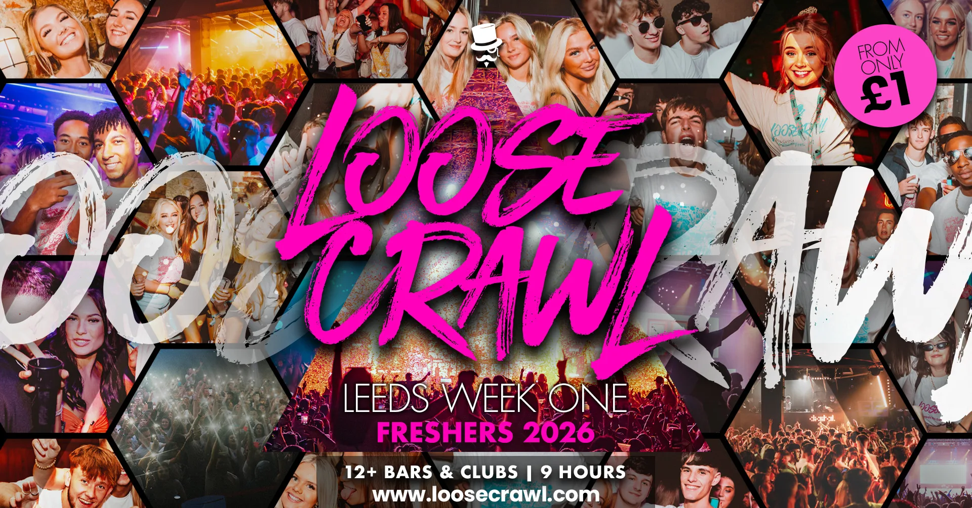 🏃🏽♀️ LOOSECRAWL - LEEDS BECKETT - FRESHERS BAR CRAWL 🏃♂️ UK'S BIGGEST STUDENT BAR CRAWL FOR 9 YEARS — 12 BARS & CLUBS OVER 9 HOURS | DATE TBC at City Centre