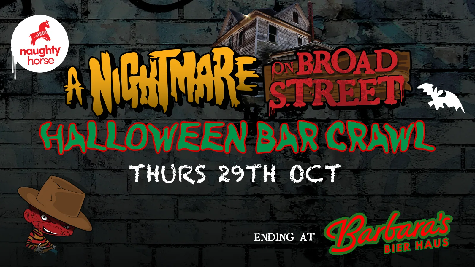 Nightmare On Broad Street: Halloween Bar Crawl 🪦 at Broad Street's Best Venues -> Ending at Barbara's