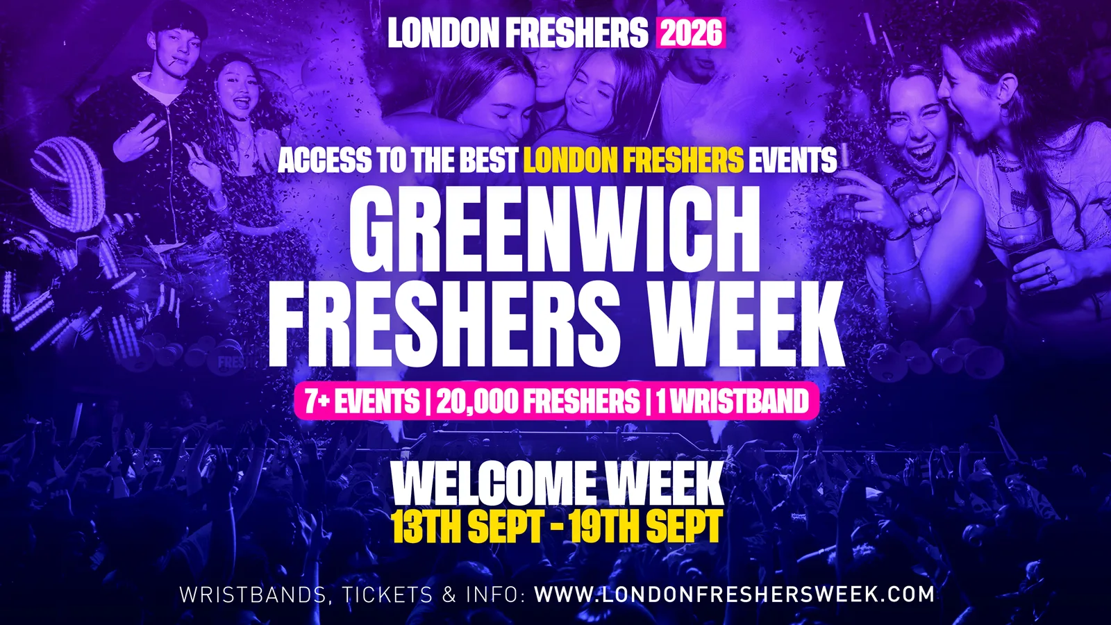 University of Greenwich Freshers - London Freshers Week 2026 at Best Superclubs in London