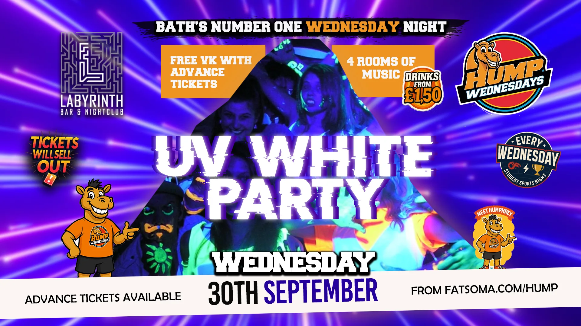 🐫 Hump Wednesdays 🐫 FRESHERS RAVE!! 🌟 Bath's Number One Wednesday Night! at Labyrinth Bar & Nightclub