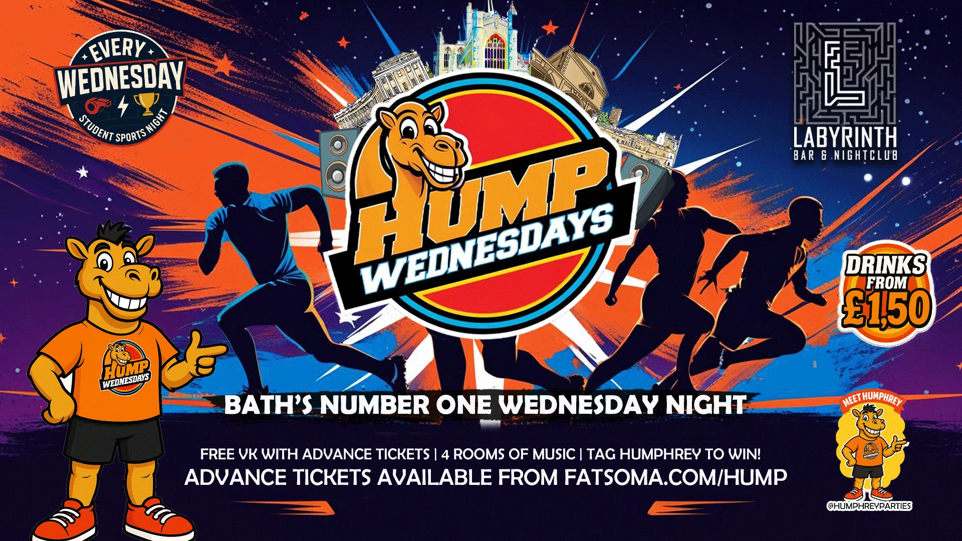 🐫 Hump Wednesdays 🐫 Bath's Number One Wednesday Night! at Labyrinth Bar & Nightclub