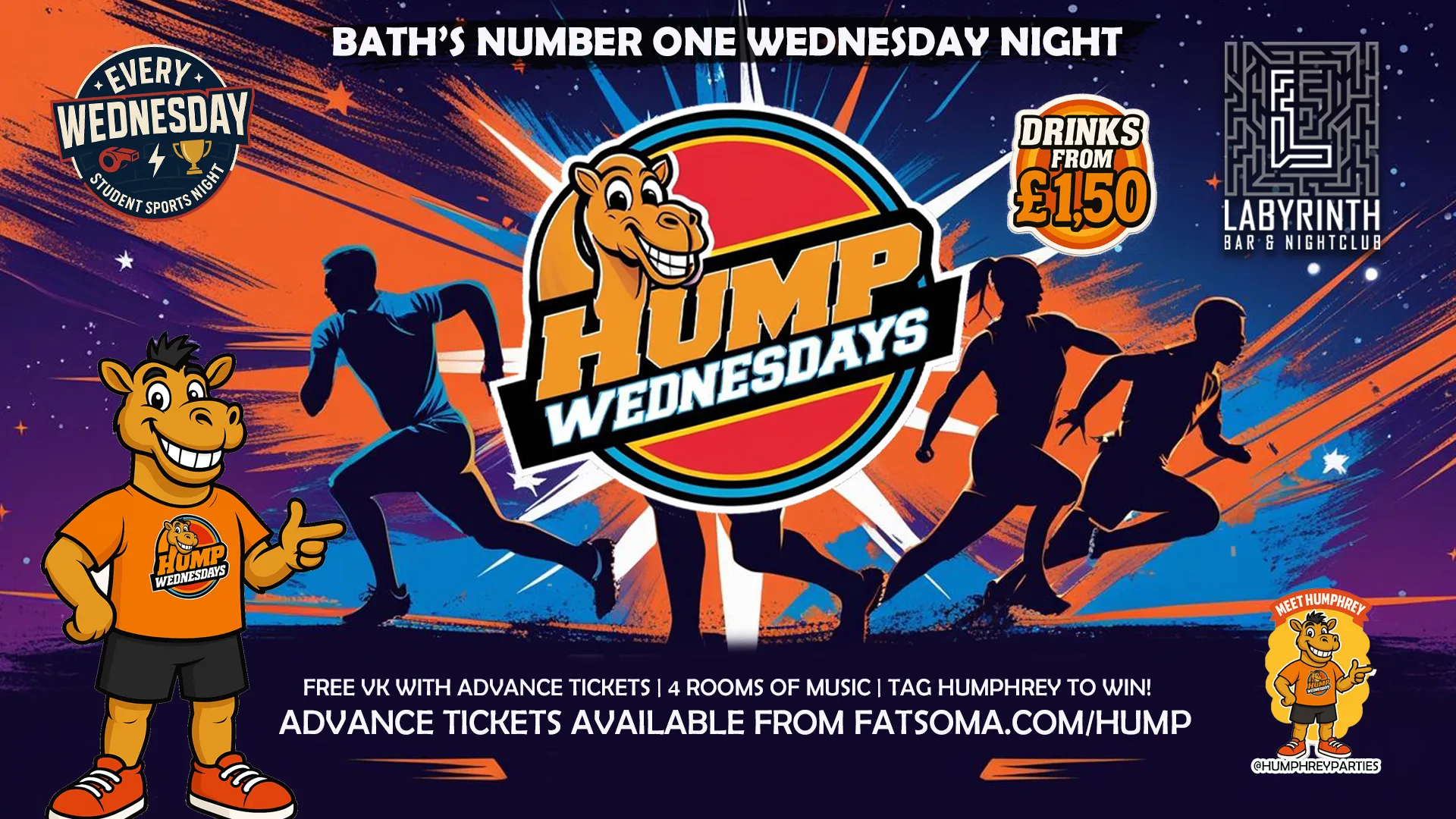 🐫 Hump Wednesdays 🐫 Bath's Number One Wednesday Night!