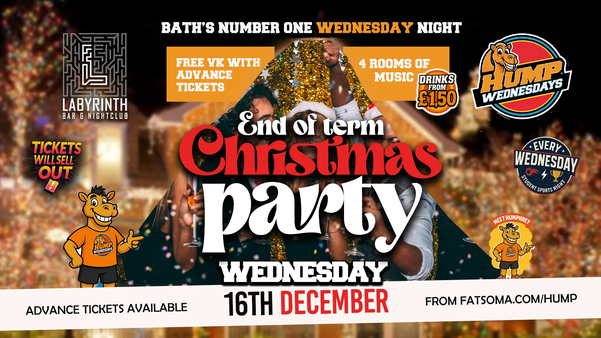 π« Hump Wednesdays π« π
π»Christmas Party! π
π» Bath's Number One Wednesday Night! at Labyrinth Bar & Nightclub