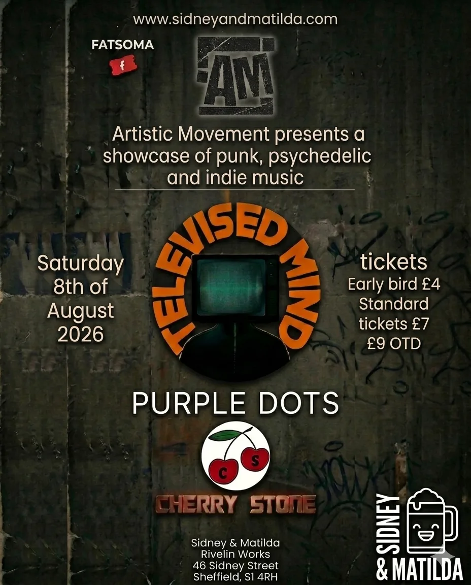 Artistic Movement presents a showcase of Punk, Psychedelic and Indie rock music at Sidney and Matilda at Sidney & Matilda