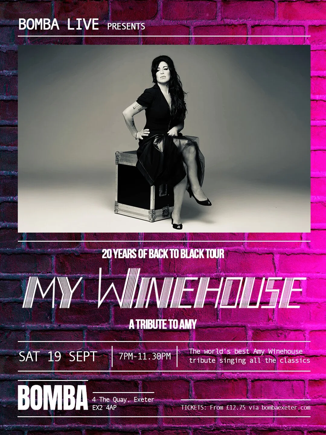 Bomba Live: A Tribute To Amy - 20 Years Of Back To Black Tour at Bomba