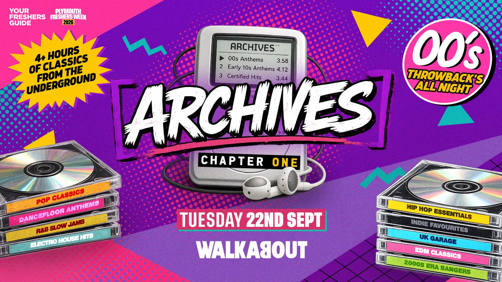 ARCHIVES - The UK's Newest Throwback Party | Plymouth Freshers 2026 at Walkabout - Plymouth