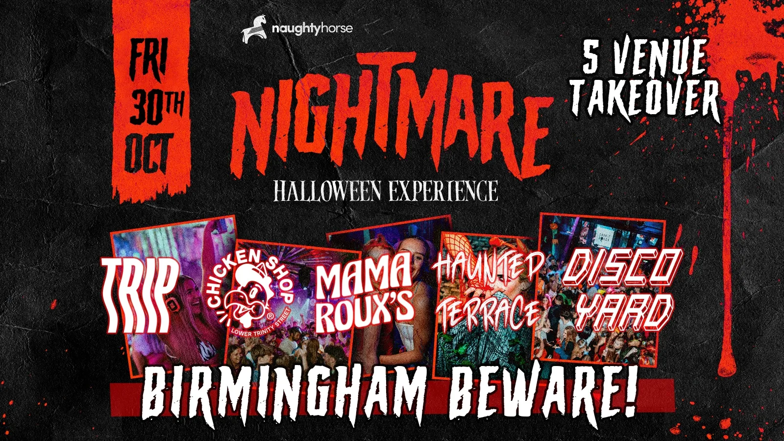 Nightmare Halloween Experience 2026 🎃👻 at TRIP (at Collette's), Chicken Shop, Mama Roux's Complex, Haunted Terrace, Deathly Disco Yard