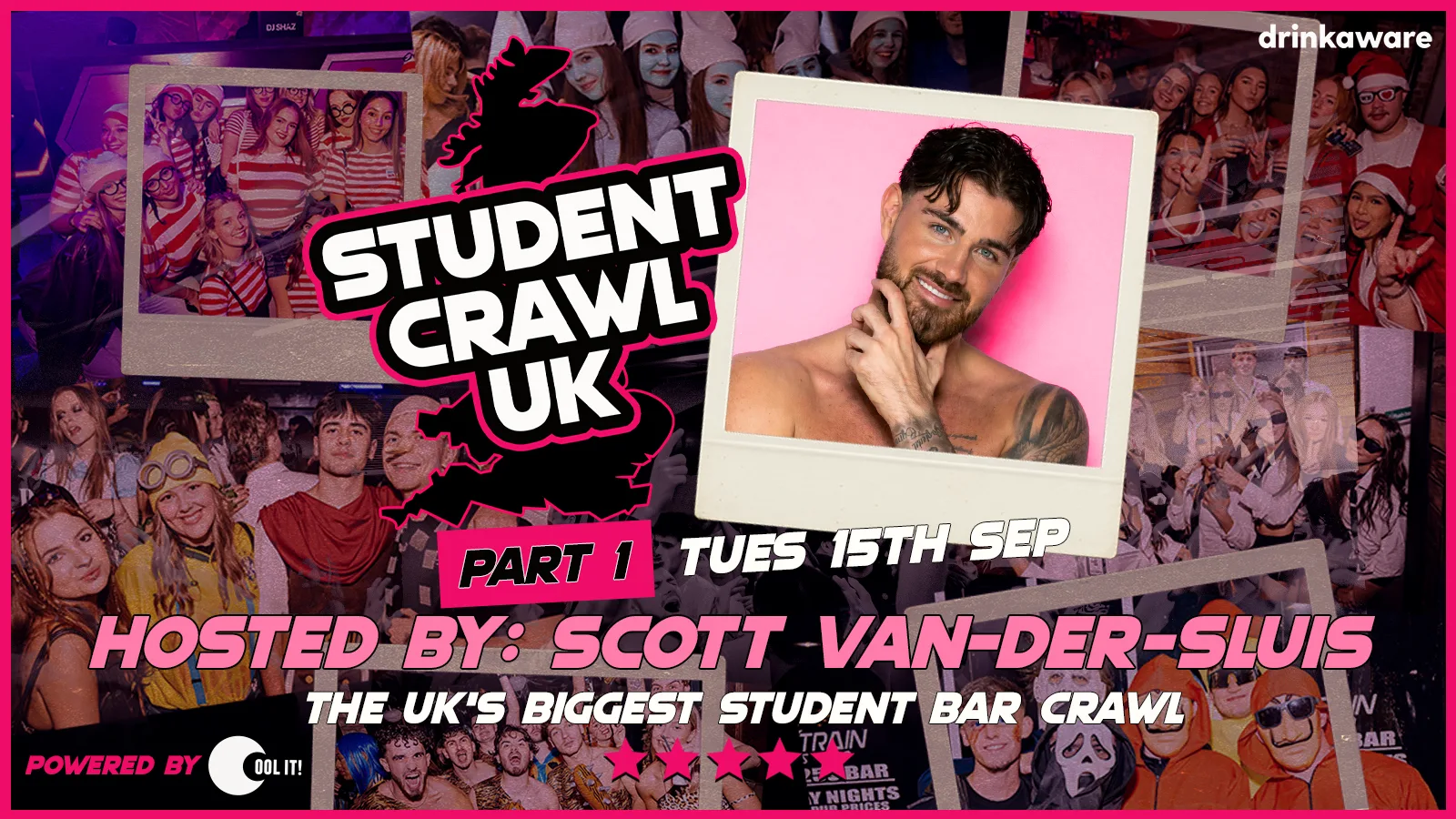 STUDENT CRAWL 2026 - PART 1οΈβ£ ο»Ώο»Ώπ»π HOSTED BY SCOTT VAN DER SLUIS (LOVE ISLAND) - THE UK'S BIGGEST BAR CRAWL - FREE BAR CRAWL T SHIRT INCLUDED - LIVERPOOLβS BEST BARS CLUBS ππ₯ at HEEBIE JEEBIES / MCNASTYS/ BLACK RABBIT / EINSTEIN / MCCOOLEYS / CHEERS / SOHO & Electrik WAREHOUSE