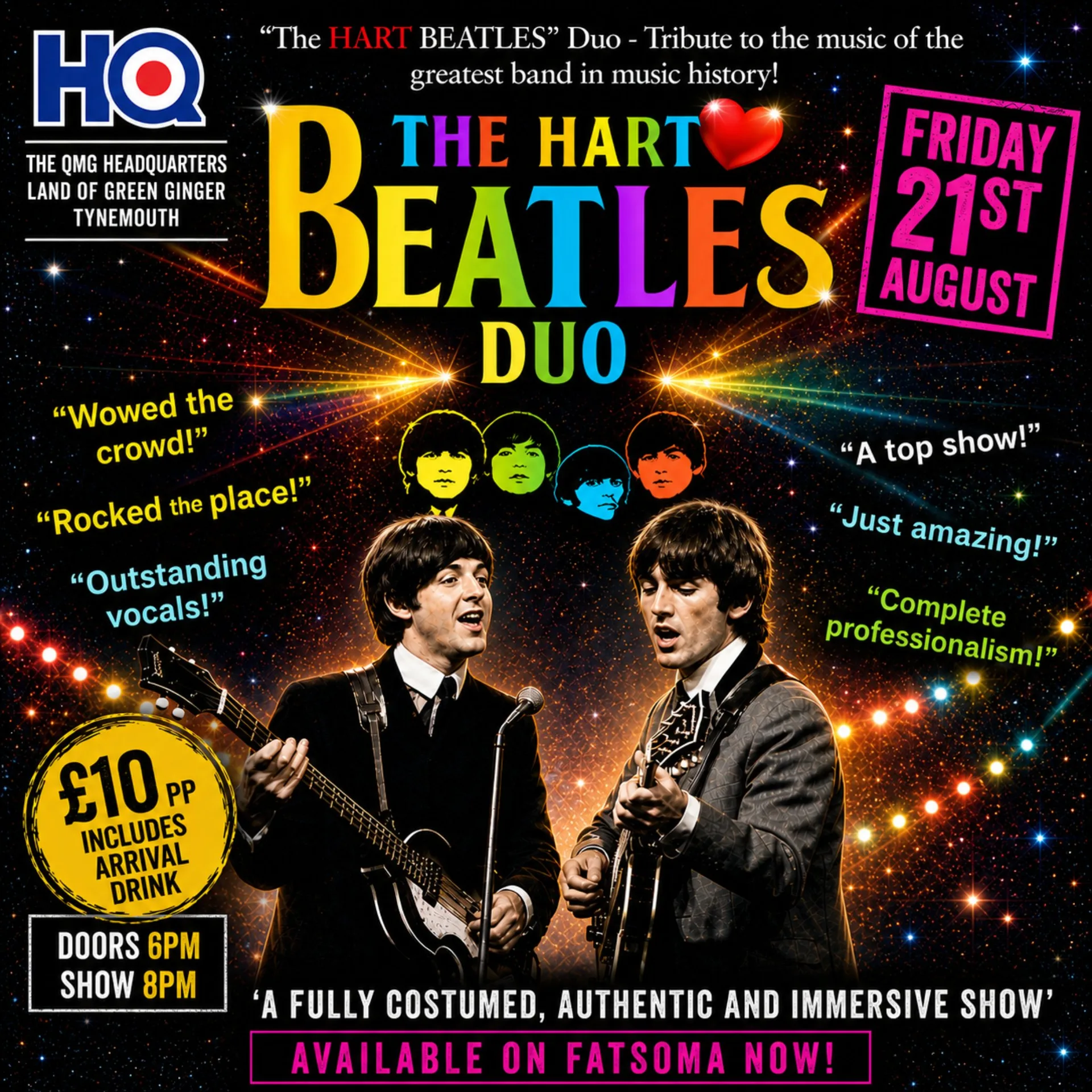 The Hart Beatles Duo at The QMG Headquarters
