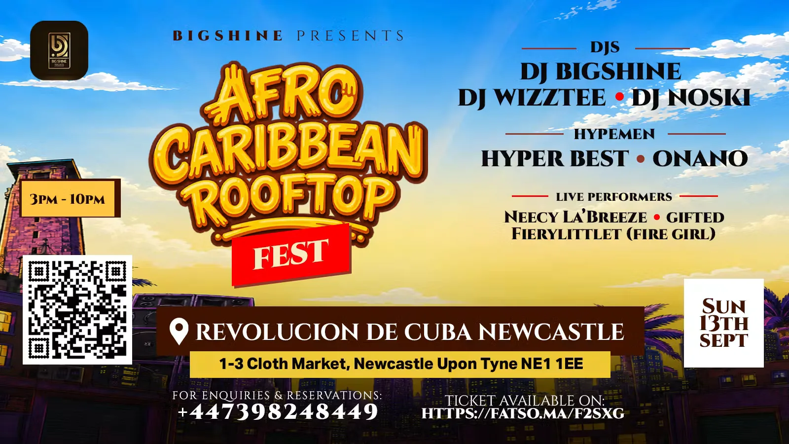 Afro Caribbean Rooftop Fest 🎉💥🥂 at Revolución de Cuba Newcastle