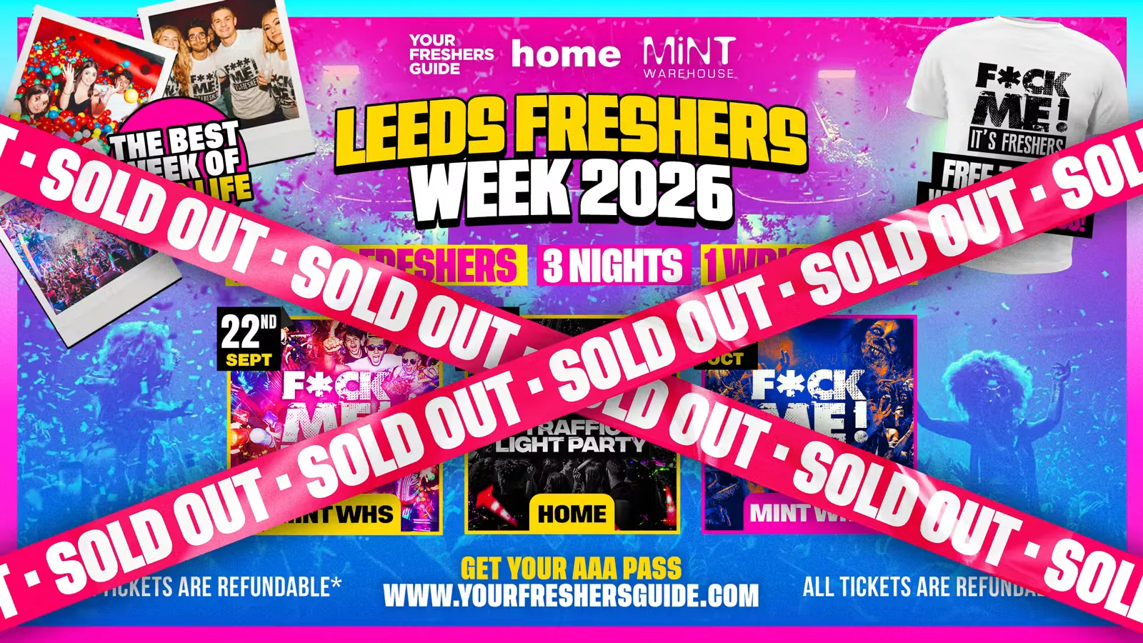Leeds Freshers Week 2026 - Official Your Freshers Guide | Leeds Freshers 2026 at Mint Warehouse