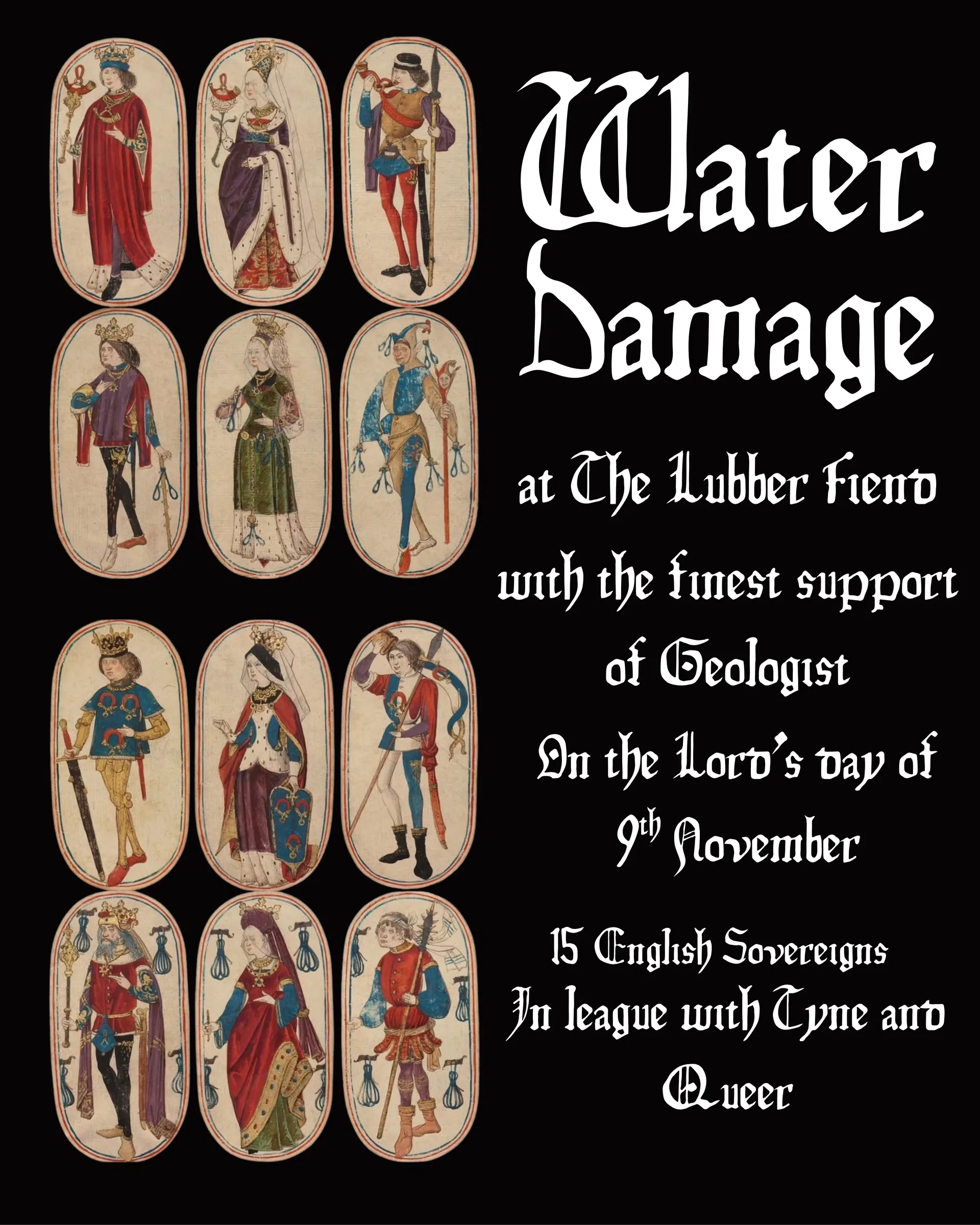 Lubber Fiend and Tyne and Queer presents: Water Damage (12XU records/USA) w/ Fruit LoOops at The Lubber Fiend