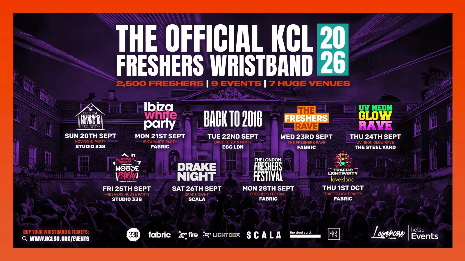 THE 2026 OFFICIAL KING'S COLLEGE LONDON FRESHERS WRISTBAND! THE BIGGEST FRESHERS WEEK FOR ALL KCL STUDENTS 🎉