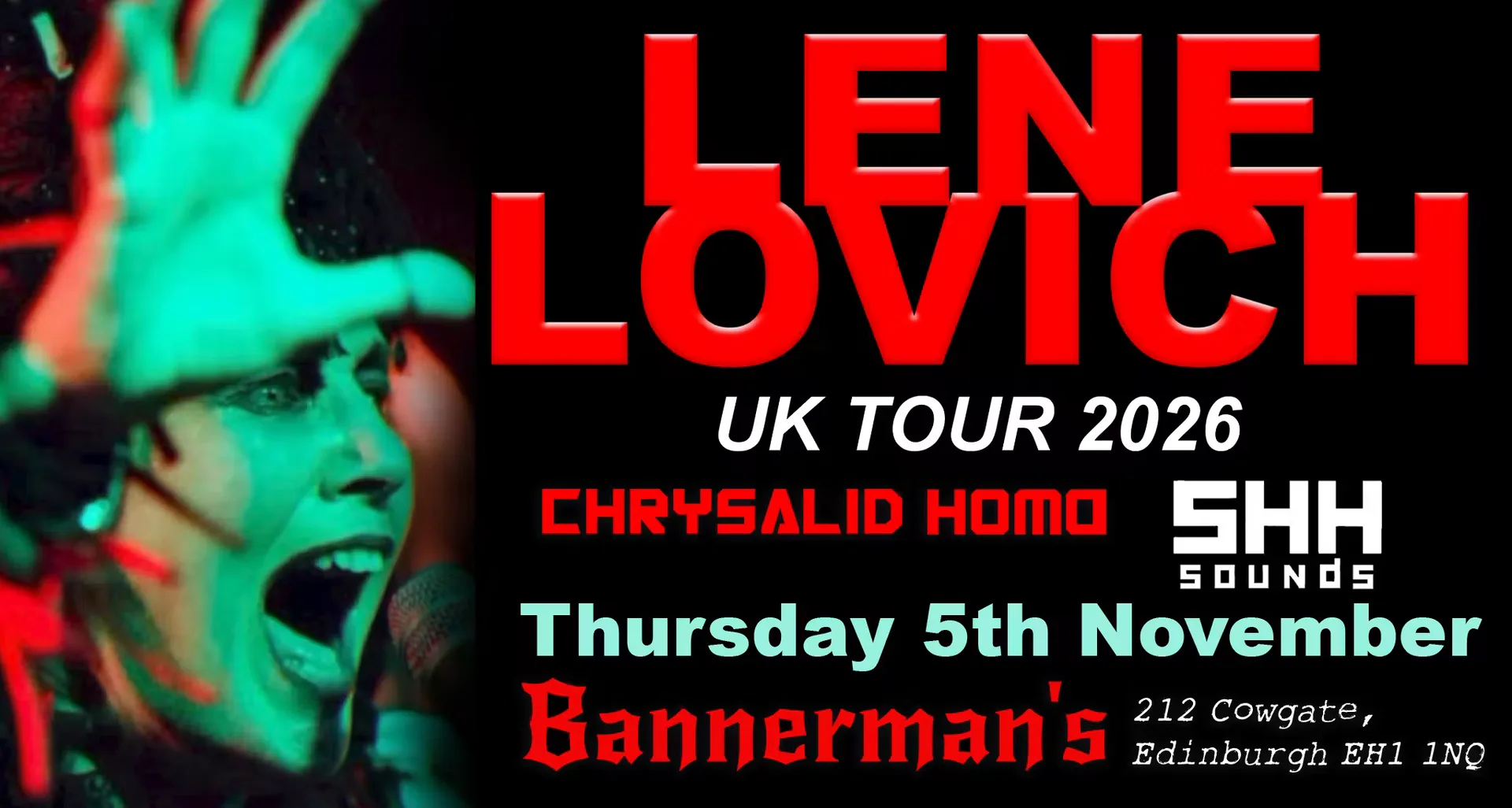 LENE LOVICH UK 2026 TOUR - EDINBURGH at Bannerman's