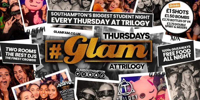 Glam Thursdays | Southampton's Best Student Night 😻  £1 Corky's All Night! 🥃 at Trilogy Nightclub Southampton