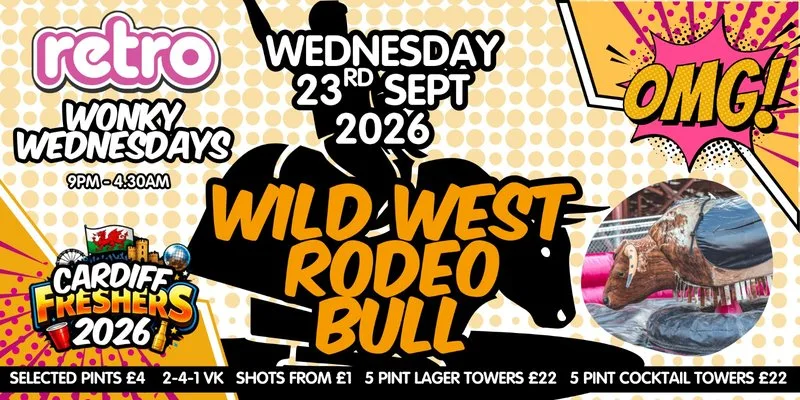Freshers 2026 - Wild West Rodeo Night at Retro Cardiff