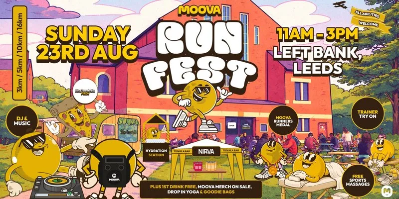 MOOVA RUN FEST @ Left Bank - 5km/10km/16km - Sun 23rd August at Left Bank Leeds