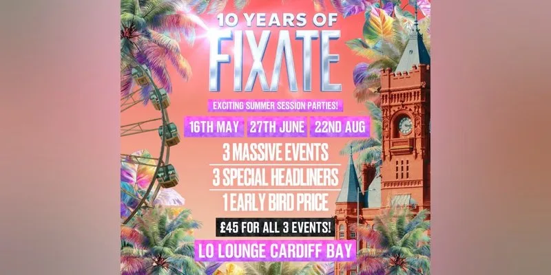 Fixate Celebrates 10 Years! at Lo Lounge Cardiff Bay