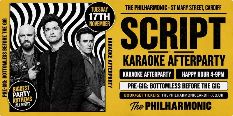 THE SCRIPT KARAOKE AFTERPARTY at The Philharmonic