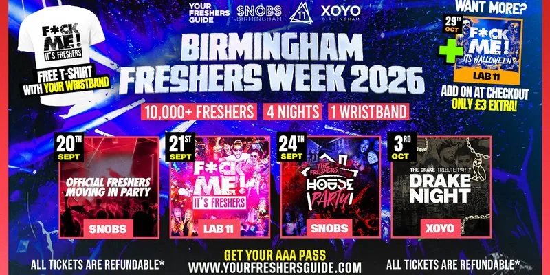 Birmingham Freshers Week 2026