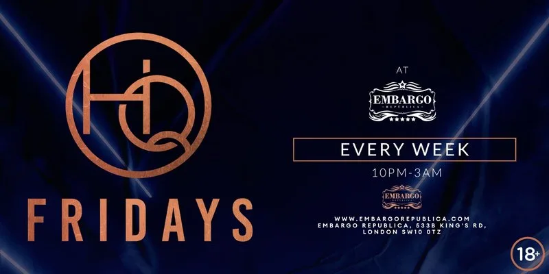 HQ Fridays at Embargo Republica
