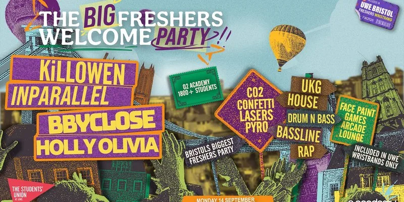 The Big Freshers Welcome Party w/ KiLLOWEN, INPARALLEL, BBYCLOSE, HOLLY OLIVIA