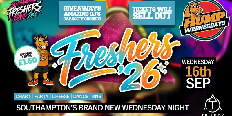 🐫 Hump Wednesdays 🐫 Freshers Launch Party! 🚀