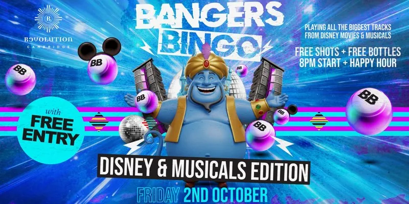 BANGERS BINGO - DISNEY AND MUSICALS